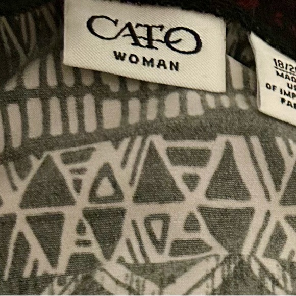 Cato Black and White Chevron Tunic - Picture 4 of 4